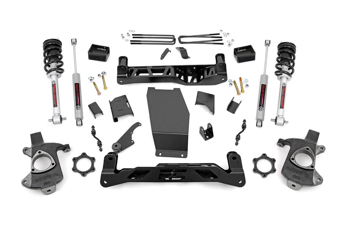 GMC Sierra 1500 Suspension Lift Kit - Rough Country - 5 Inch Lift Kit | Cast Steel | N3 Struts - '14-'18